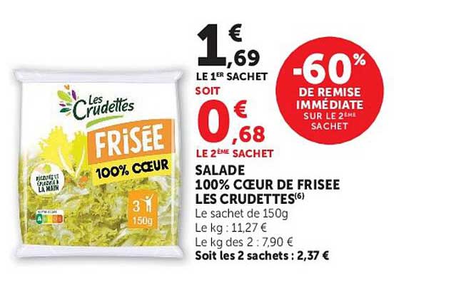 SALADE 100% CŒUR DE FRISEE LES CRUDSETTES