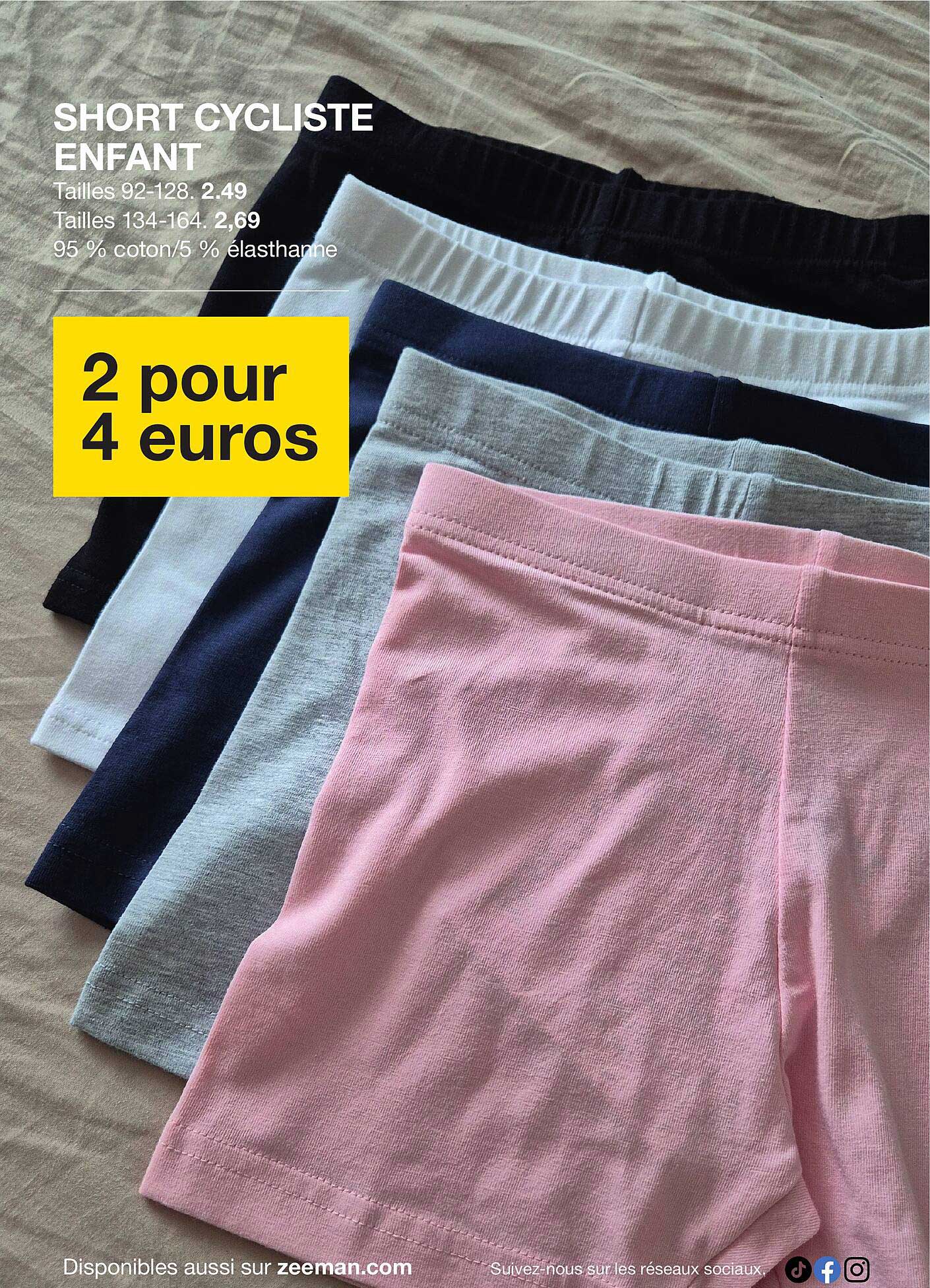 SHORT CYCLISTE ENFANT