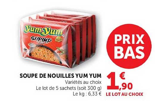 SOUPE DE NOUILLES YUM YUM