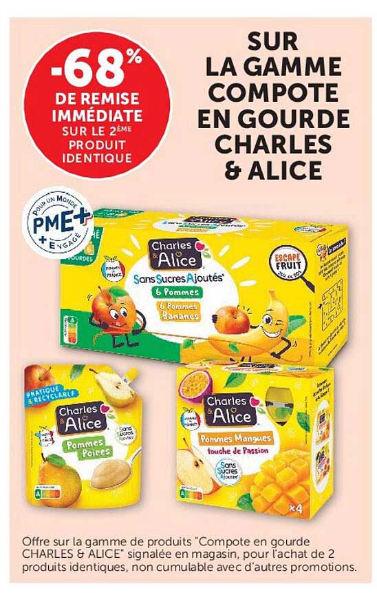 SUR LA GAMME COMPOTE EN GOURDE CHARLES & ALICE