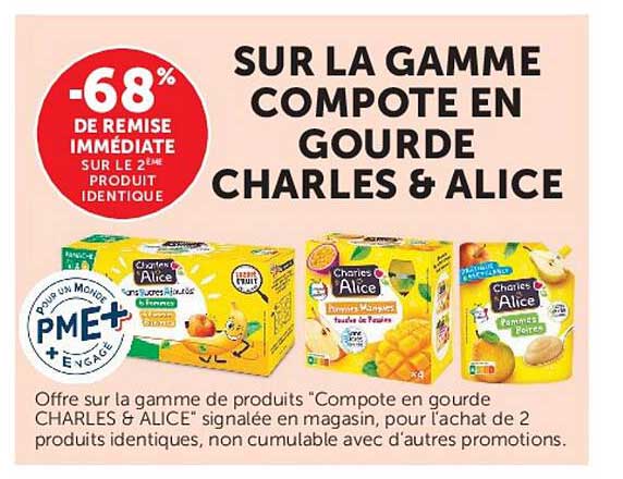 SUR LA GAMME COMPOTE EN GOURDE CHARLES & ALICE