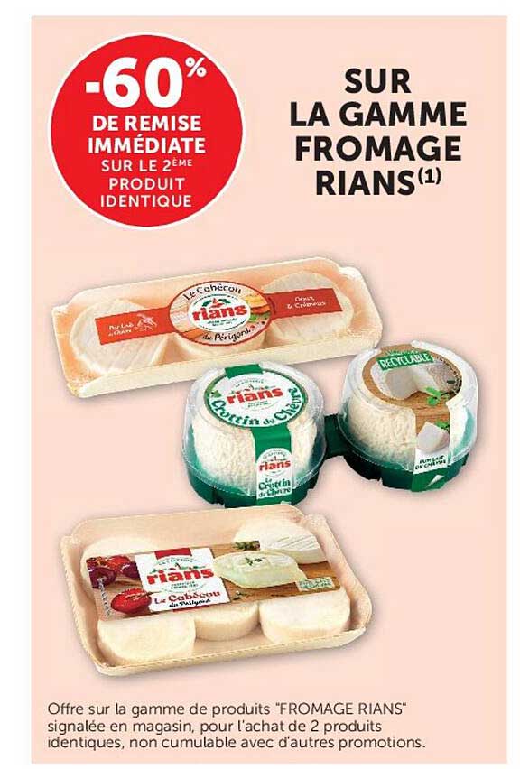 SUR LA GAMME FROMAGE RIANS