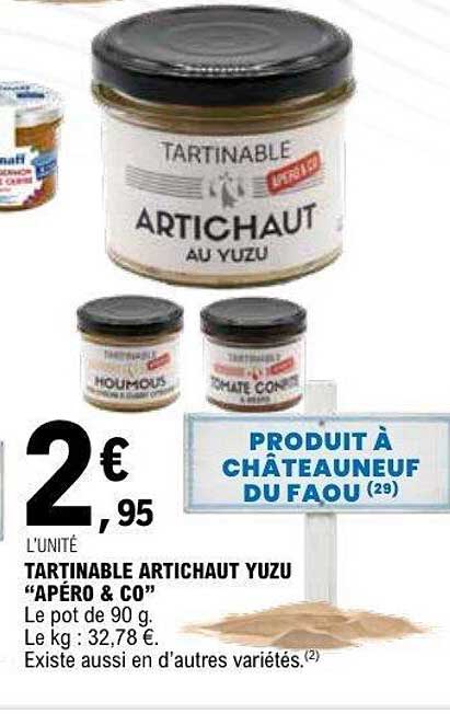 TARTINABLE ARTICHAUT YUZU “APÉRO & CO”