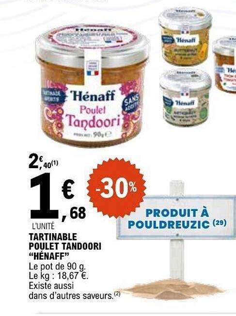 TARTINABLE POULET TANDOORI “HÉNAFF”