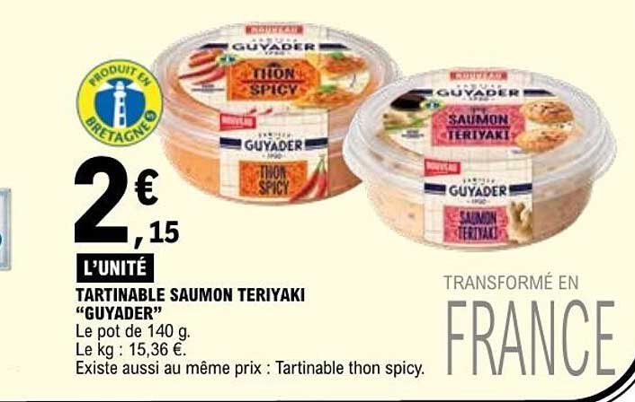 TARTINABLE SAUMON TERIYAKI “GUYADER”
