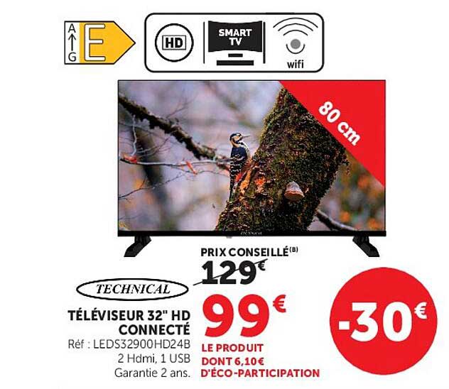 TÉLÉVISEUR 32" HD CONNECTÉ
