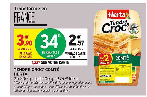 TENDRE CROC' COMTÉ HERTA