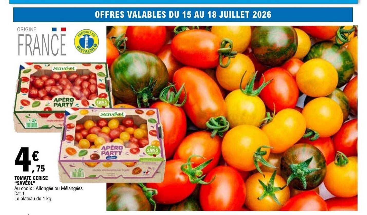 TOMATE CERISE “SAVÉOL”