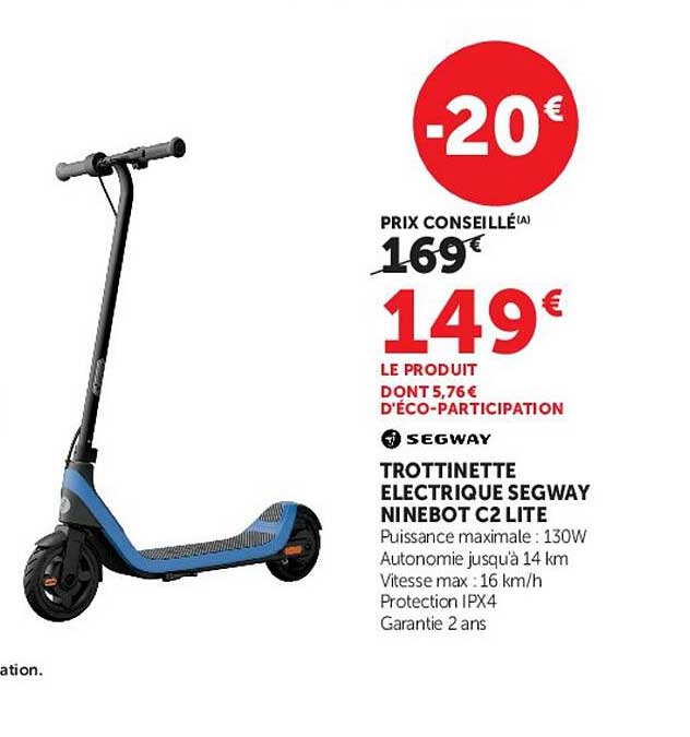 TROTTINETTE ELECTRIQUE SEGWAY NINEBOT C2 LITE