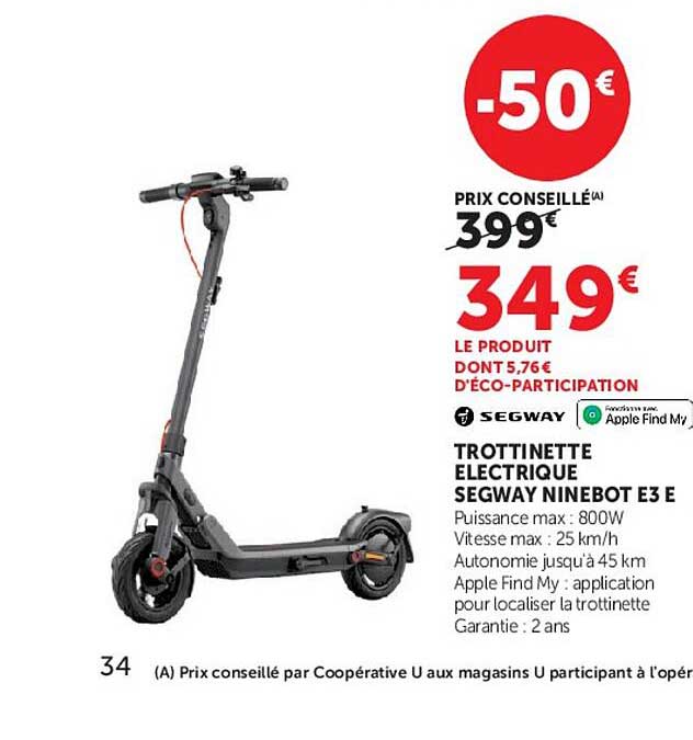 TROTTINETTE ELECTRIQUE SEGWAY NINEBOT E3 E