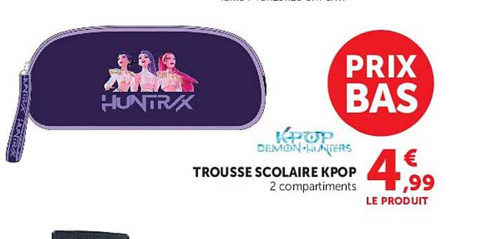 TROUSSE SCOLAIRE KPOP 2 compartiments