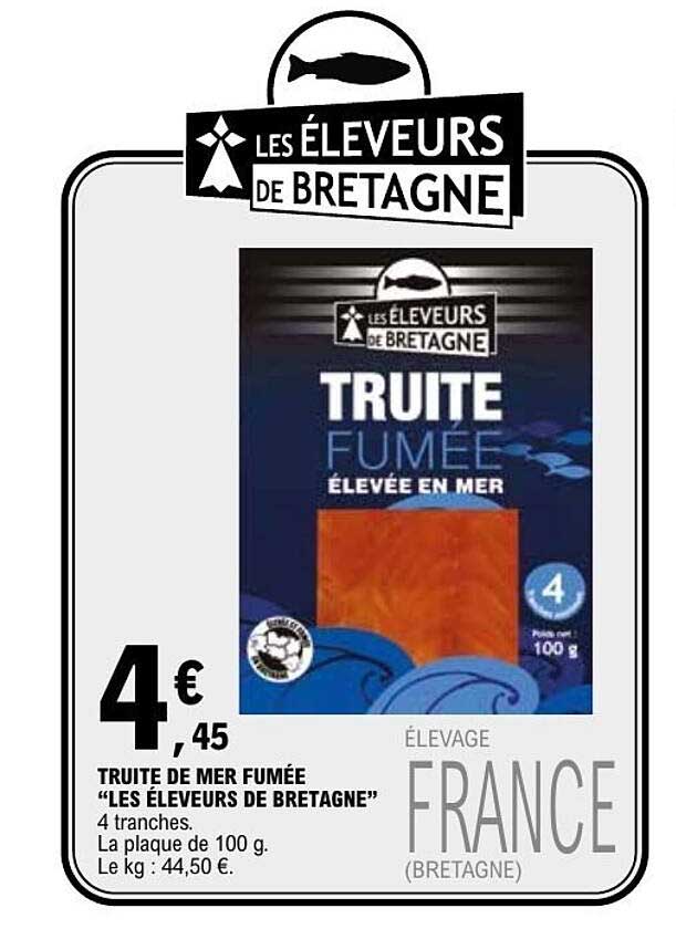 TRUITE FUMÉE ÉLEVÉE EN MER