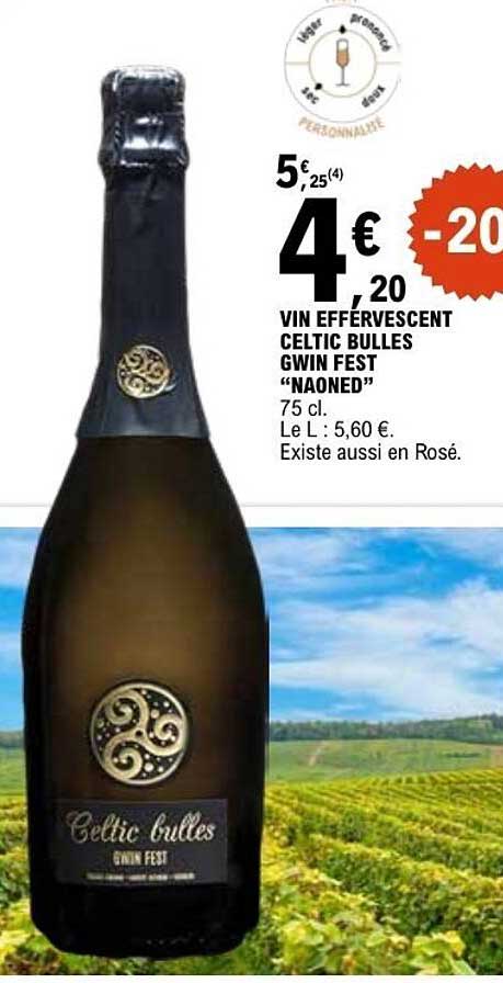 VIN EFFERVESCENT CELTIC BULLES GWIN FEST “NAONED”