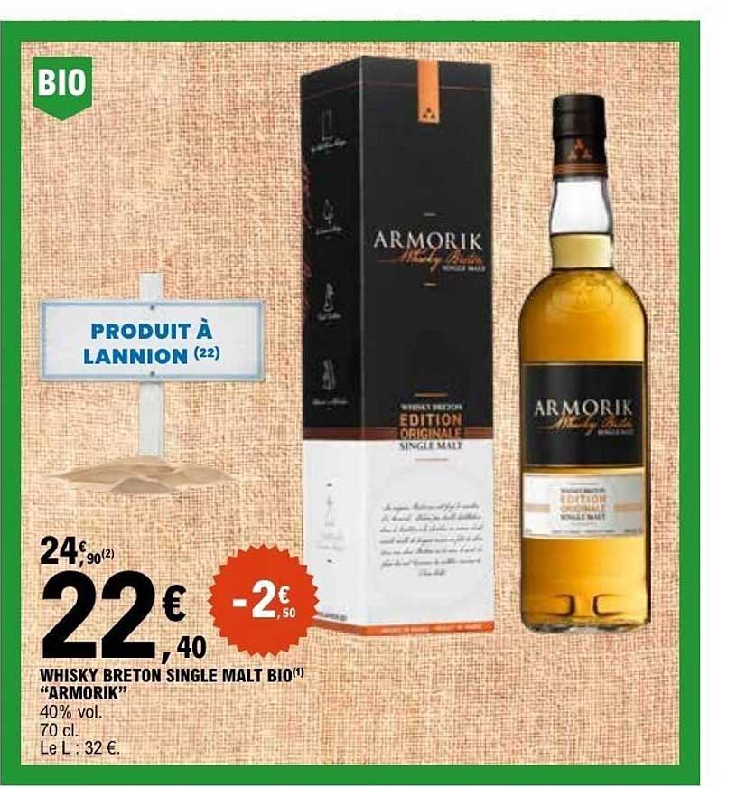 WHISKY BRETON SINGLE MALT BIO “ARMORIK”
