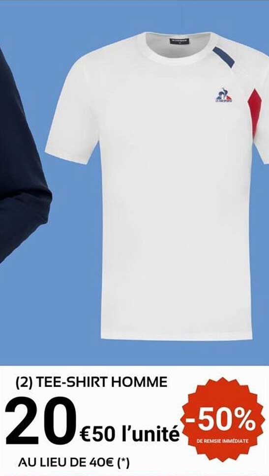(2) TEE-SHIRT HOMME