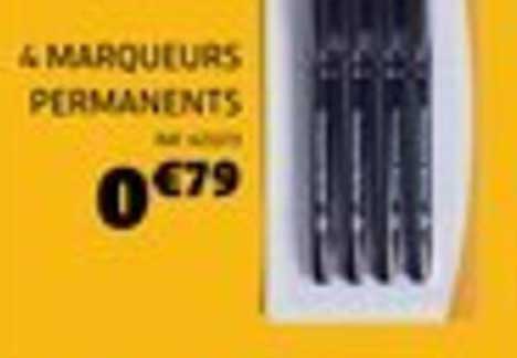4 MARQUEURS PERMANENTS