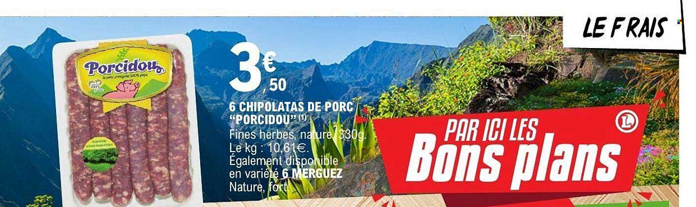 6 Chipolatas de porc 'Porcidou'