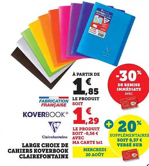 À partir de 1,85 € le produit soit 1,29 €