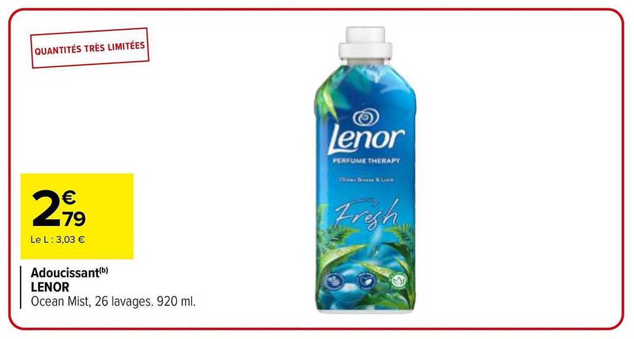 Adoucissant Lenor Ocean Mist 920 ml