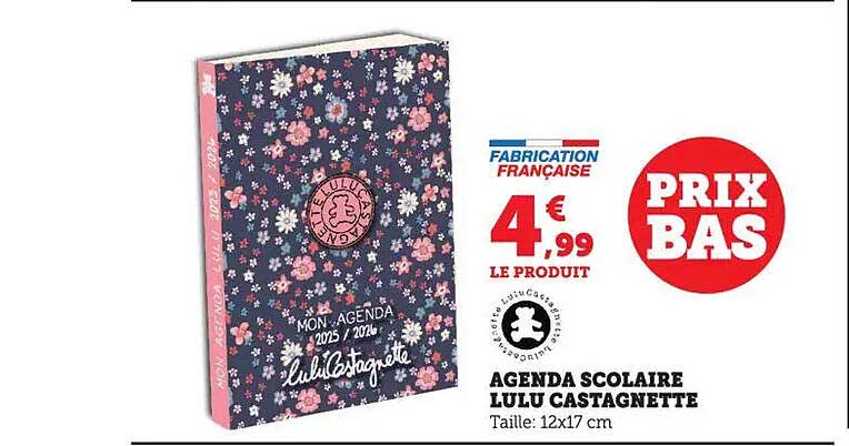 AGENDA SCOLAIRE LULU CASTAGNETTE