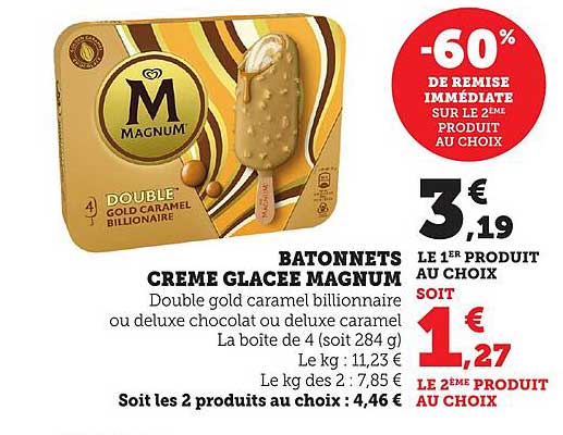 BATONNETS CREME GLACEE MAGNUM