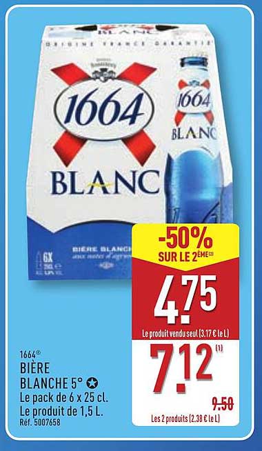 Bière Blanche 5° - 1664