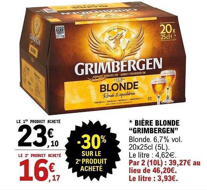 BIÈRE BLONDE "GRIMBERGEN"