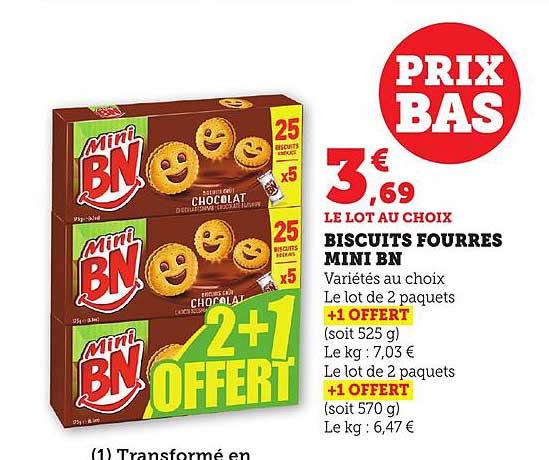 BISCUITS FIOURRES MINI BN