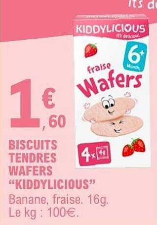 BISCUITS TENDRES WAFERS “KIDDYLICIOUS”