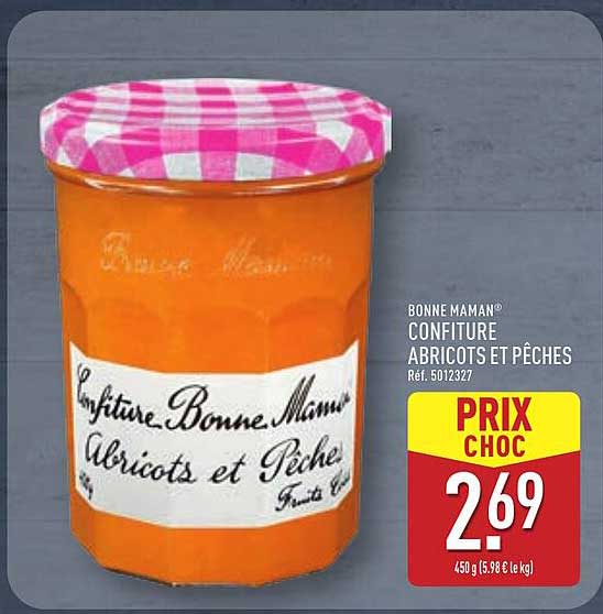 BONNE MAMAN® CONFITURE ABRICOTS ET PÊCHES