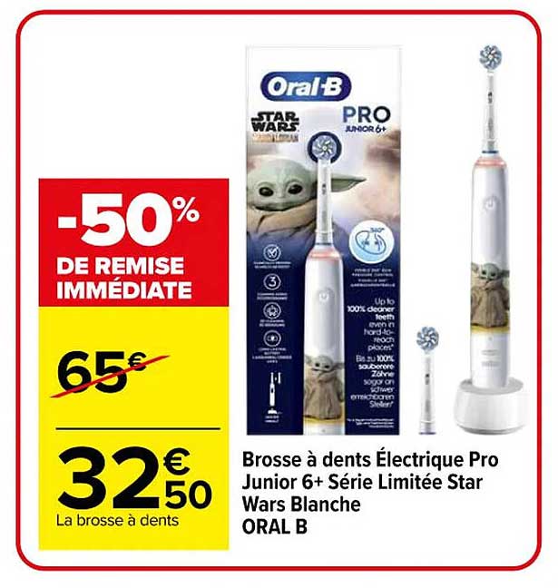 Brosse à dents Électrique Pro Junior 6+ Série Limitée Star Wars Blanche