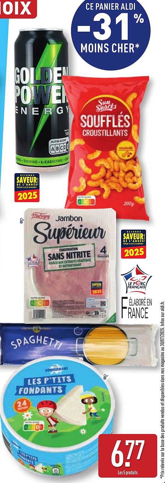CE PANIER ALDI -31% MOINS CHER*