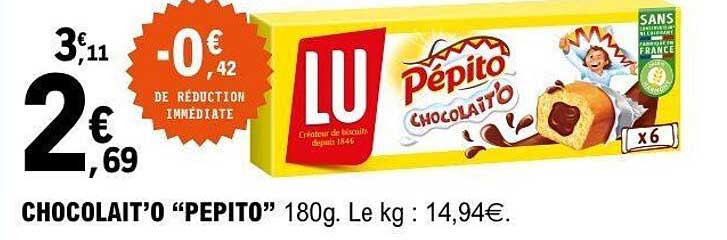 CHOCOLAIT'O “PEPITO” 180g