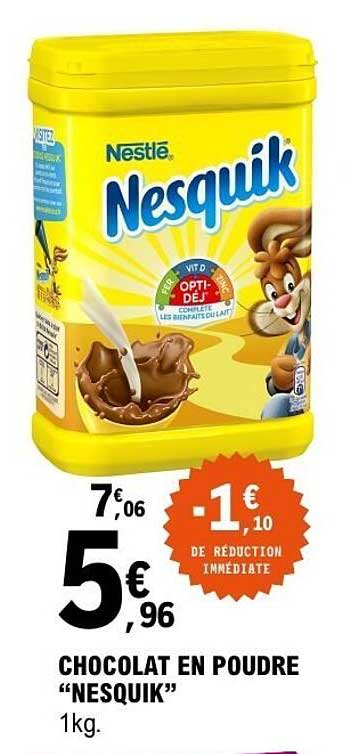 CHOCOLAT EN POUDRE "NESQUIK"