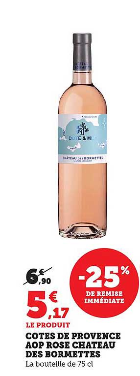 COTES DE PROVENCE AOP ROSE CHATEAU DES BORMETTES