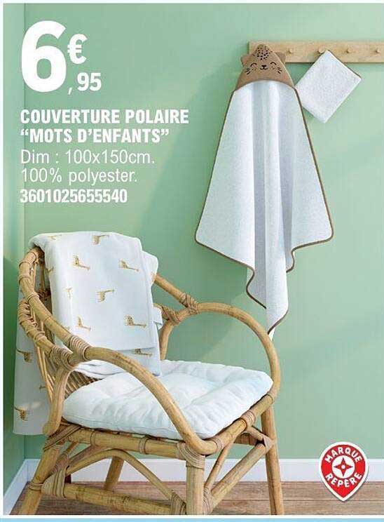 COUVERTURE POLAIRE “MOTS D’ENFANTS”