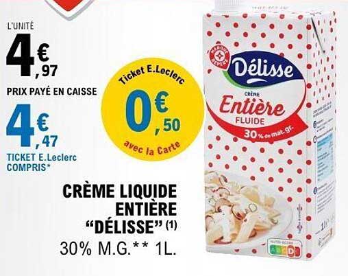 CRÈME LIQUIDE ENTIÈRE “DÉLISSE”