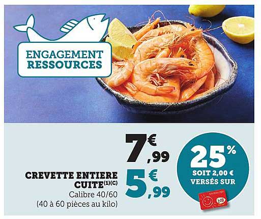 CREVETTE ENTIRE CUITE