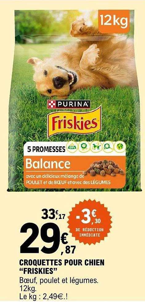 CROQUETTES POUR CHIEN "FRISKIES"