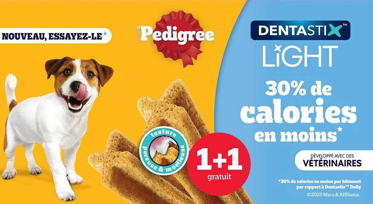 DENTASTIX LIGHT 30% de calories en moins* 1+1 gratuit