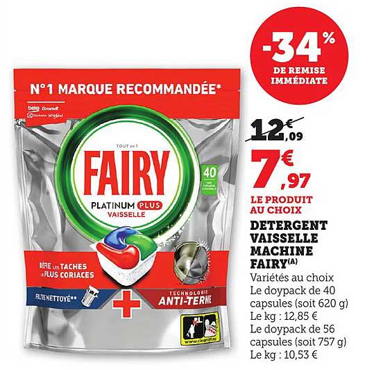 DETERGENT VAISSELLE MACHINE FAIRY