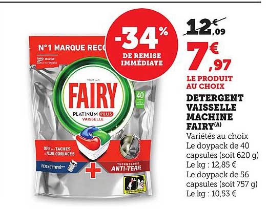 DÉTERGENT VAISSELLE MACHINE FAIRY