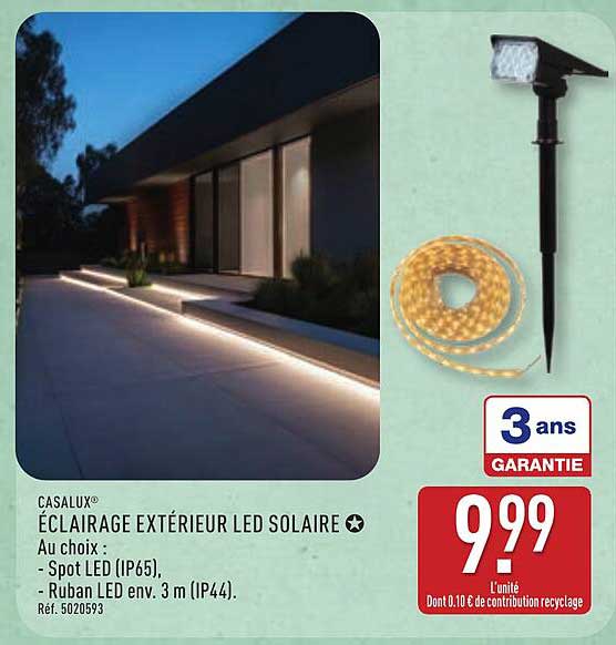 ÉCLAIRAGE EXTÉRIEUR LED SOLAIRE