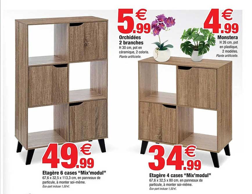Étagère 6 cases "Mix'modul"