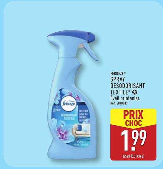 FEBREZE SPRAY DÉSODORISANT TEXTILE Éveil printanier