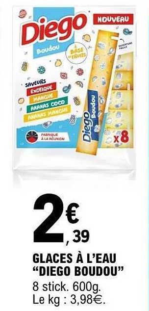 GLACES À L’EAU “DIEGO BOUDOU”