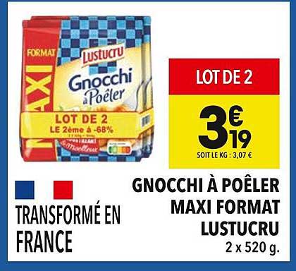 GNOCCHI À POÊLER MAXI FORMAT LUSTUCRU