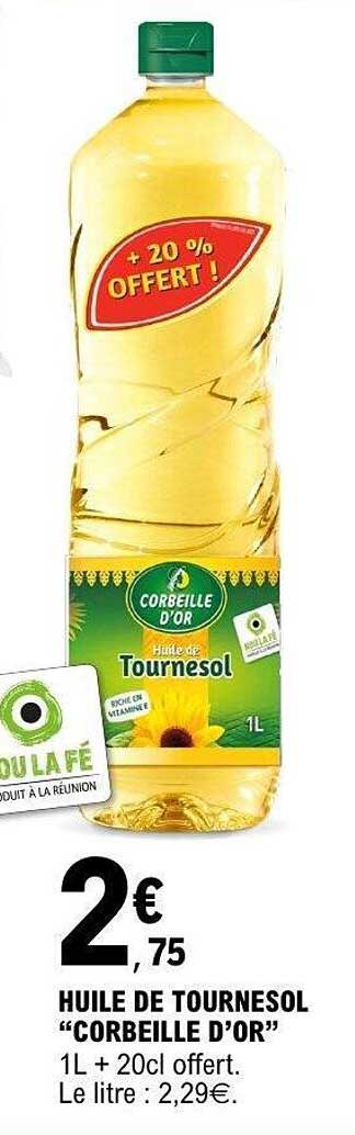 HUILE DE TOURNESOL "CORBEILLE D'OR"
