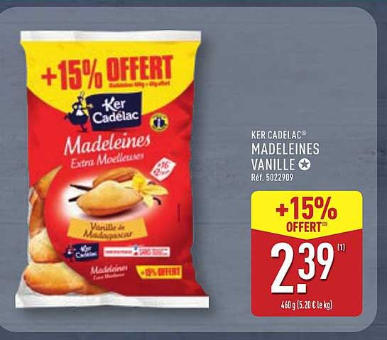 KER CADÉLAC® MADELEINES VANILLE
