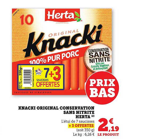 KNACKI ORIGINAL CONSERVATION SANS NITRITE HERTA